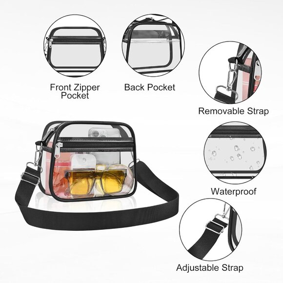 Clear Bag for Stadium Events Clear Purse for Women and Men for Sports Events Con - Picture 3 of 7